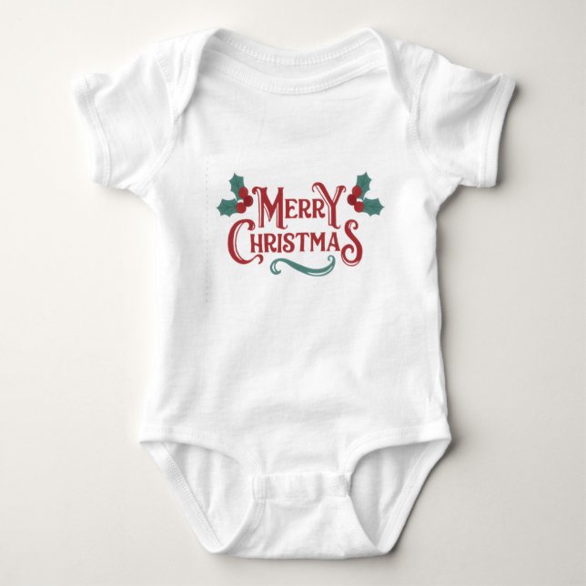 Body Baby Christmas One-Piece | Merry Christmas Outfit  (Devant)