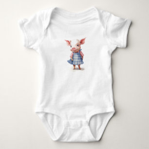 Body Baby Cochon Piglet en robe
