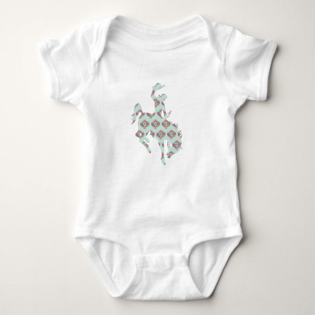 Body Baby Cowgirl rose Turquoise Bronc Rodeo Aztec West (Devant)