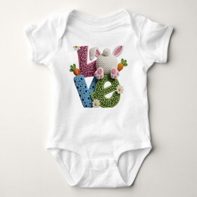 Body Baby Easter Simulated Yarn Crochet Love   (Devant)