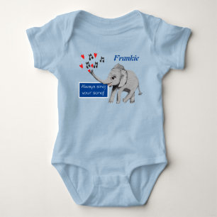 Body Baby Elephant Big Dream Baby Bodysuit