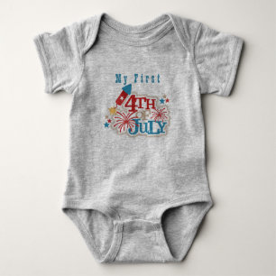 Body Baby First 4 juillet gris clair une pièce