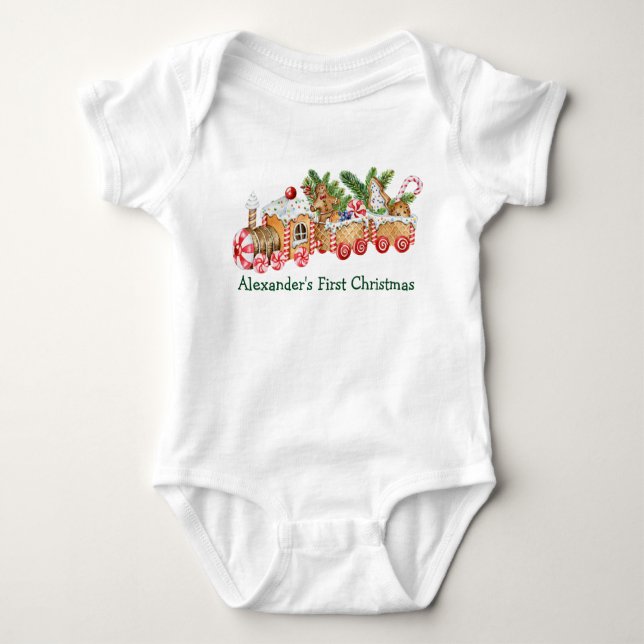 Body Baby First Christmas Gingerbread Train Candy (Devant)