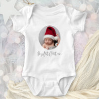 Baby First Christmas Script Photo circulaire perso