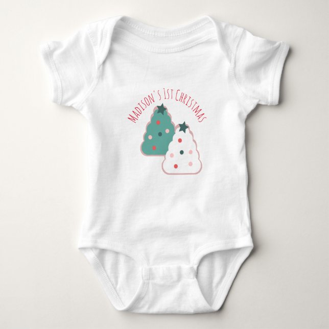Body Baby First Christmas Tree Cookies Holiday Festive (Devant)