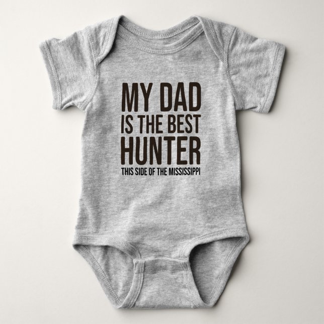 Body Baby Funny Chasse Jersey Bodysuit Chemise par Papa (Devant)