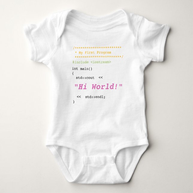 Body Baby Girl First C++ Programme (Devant)