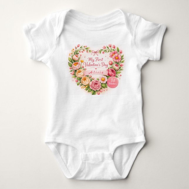 Body Baby Girl First Valentine’s Day Design Customize (Devant)