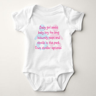 Body Baby Girl recherche bébé garçon drôle T-shirt