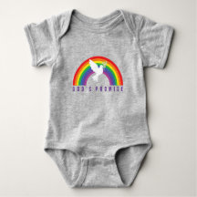 Baby Grey Snap Tee La Promesse de Dieu Arc en ciel