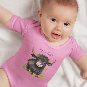 Body Baby Highland Cow Girl