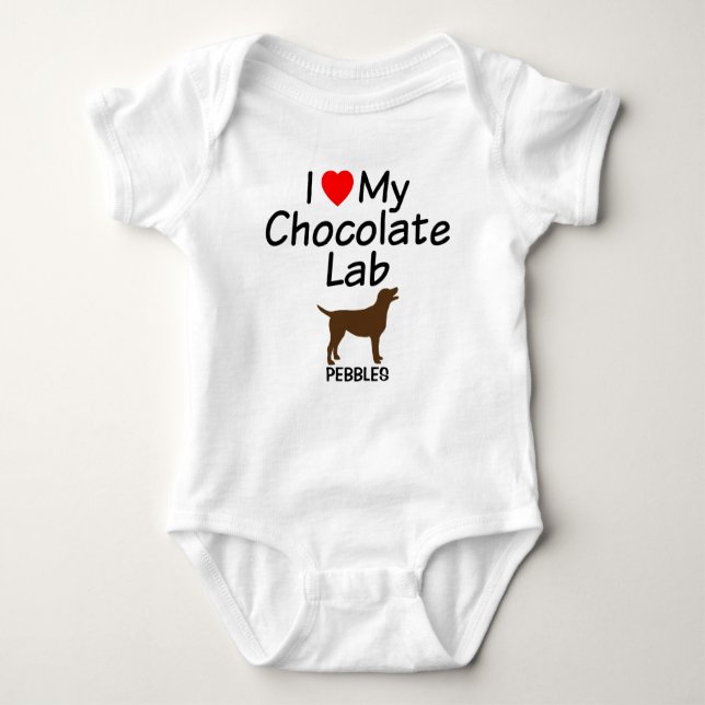 Body Baby Loves Chocolate Lab Chien (Devant)