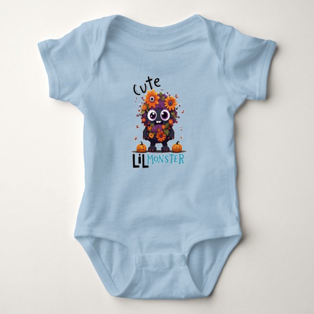 Body Baby one piece mignon petit monstre thème (Devant)