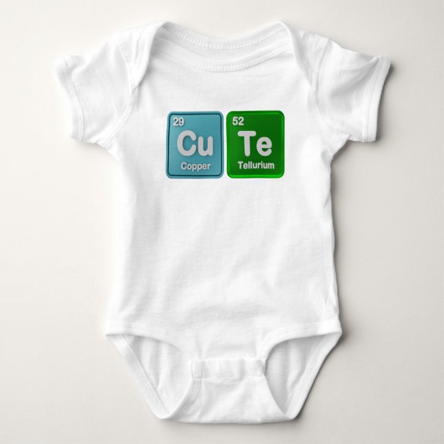 Body Baby Scientist Shirt Tableau Périodique (Devant)