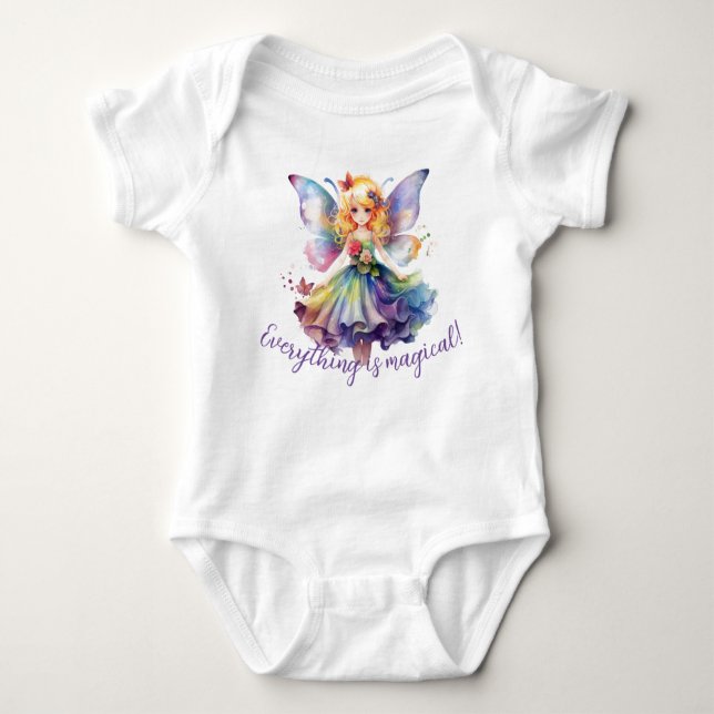 Body Baby Shirt Tout est Magique Fairy Bodysuit (Devant)