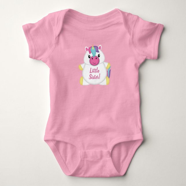 Body Baby-Shopping Licorne Rose (Devant)