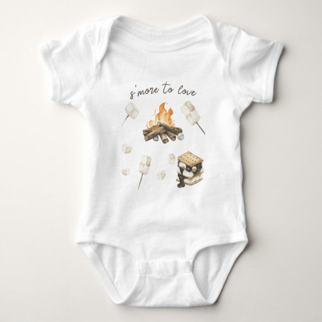 Body Baby Shower au thème de S'more à l'aquarelle  (Devant)