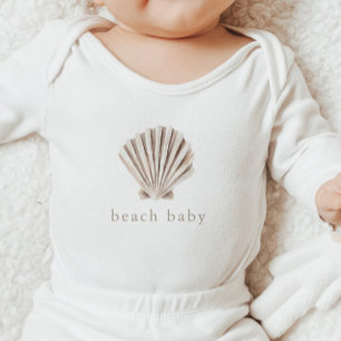 Body Baby-Shower Bébé Bohème Océan Coquillage