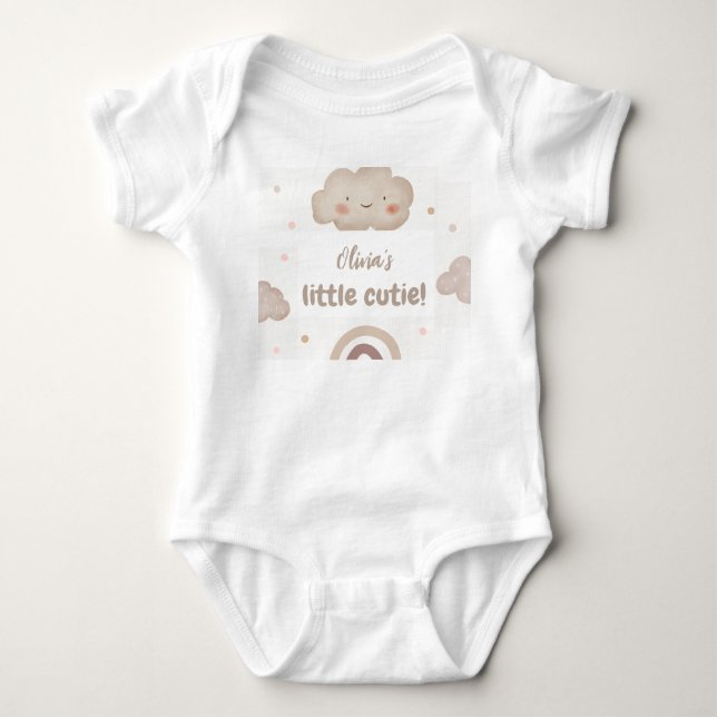 Body Baby-Shower Beige Aquarelle (Devant)