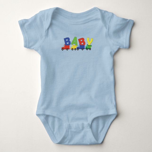 Body Baby Shower Camion de Construction (Devant)