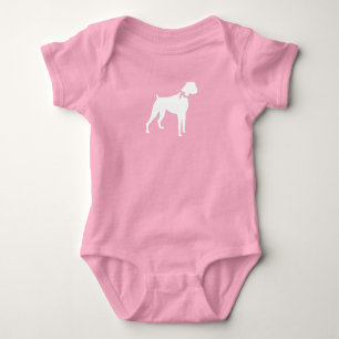 Body Baby Shower Chien Boxer Rose Fille