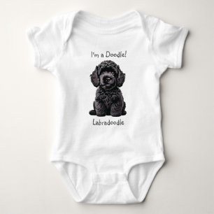 Body Baby shower Cute Labradoodle Puppy - Je suis un Do