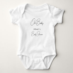 Body Baby shower de calligraphie simple et élégant