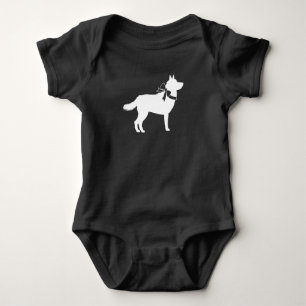 Body Baby shower de Chien de Dalmatie gris chiche
