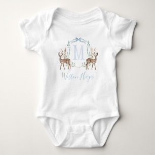 Body Baby shower de garçon Preppy Southern Blue Deer
