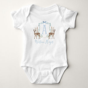Body Baby shower de garçon Preppy Southern Blue Deer