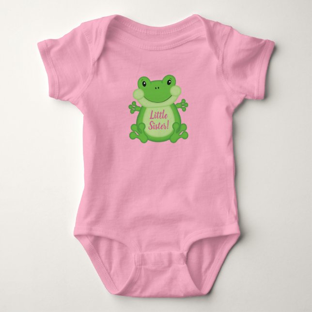 Body Baby shower de grenouille rose (Devant)