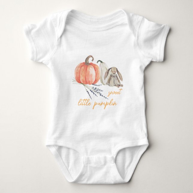 Body Baby shower de petite Citrouille automnale fille (Devant)