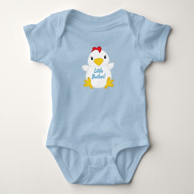 Body Baby shower de poulet bleu (Devant)