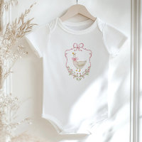 Baby shower fille Crête d'oie à ruban rose