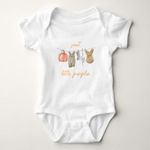 Body Baby shower fille de Citrouille  d'automne