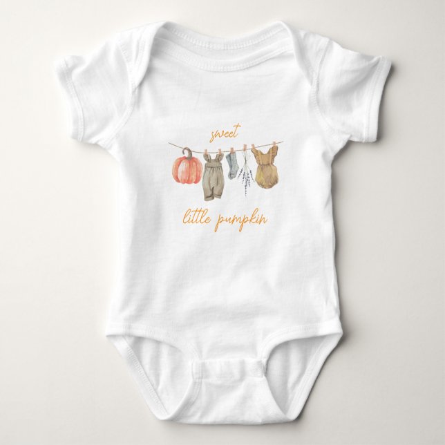 Body Baby shower fille de Citrouille  d'automne (Devant)