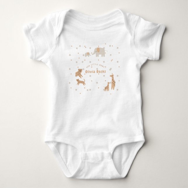 Body Baby Shower Illustratif Mignon Beige Pastel (Devant)