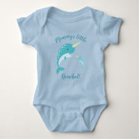 Baby shower Narwhal Blue Boy Whale