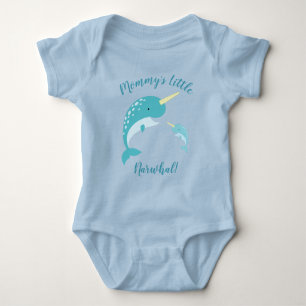 Body Baby shower Narwhal Blue Boy Whale