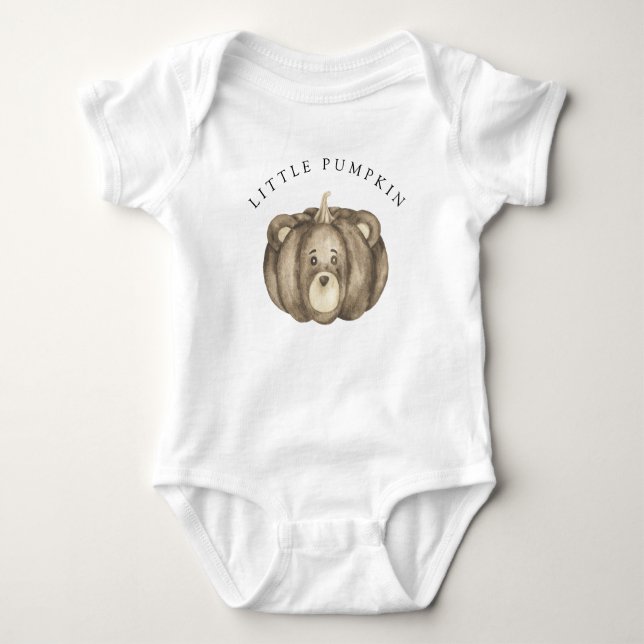 Body Baby shower ours d'automne citrouille (Devant)