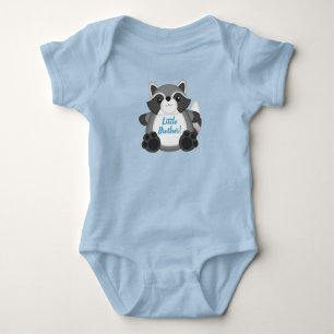 Body Baby shower Raccoon bleu
