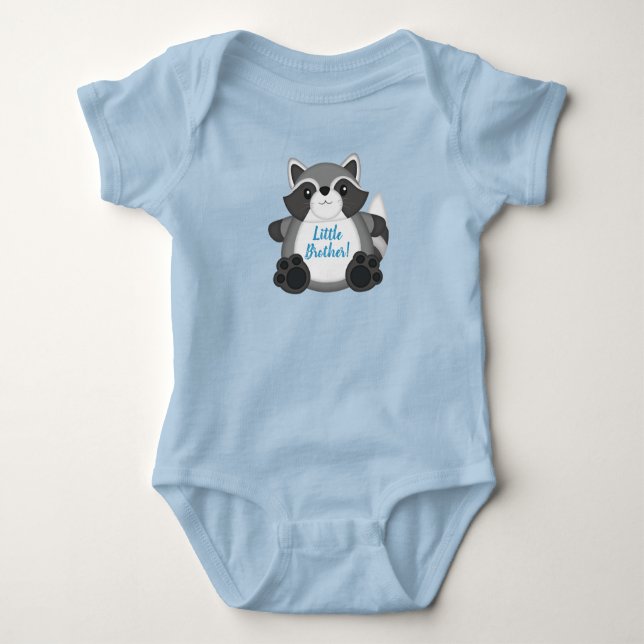 Body Baby shower Raccoon bleu (Devant)