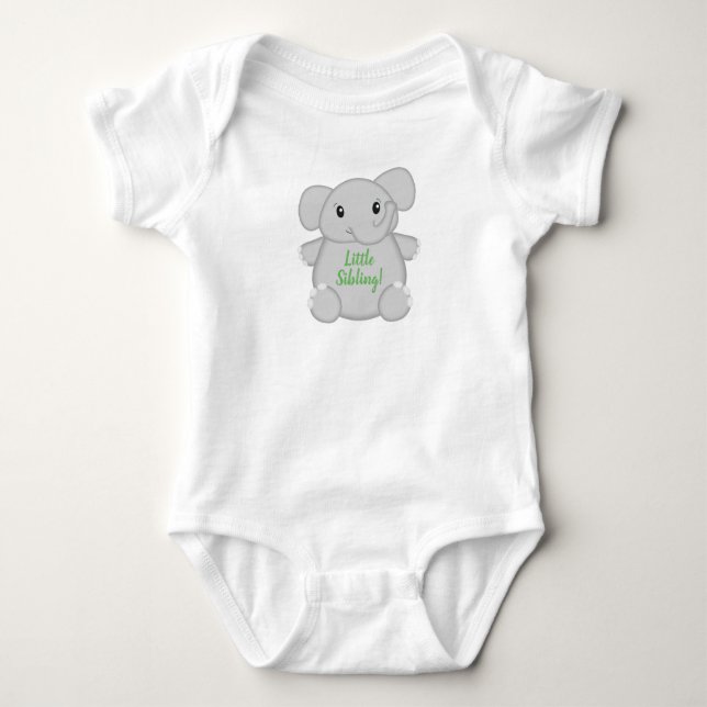 Body Baby shower vert éléphant (Devant)