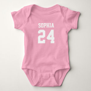Body Baby Team Jersey Numéro et Monogramme