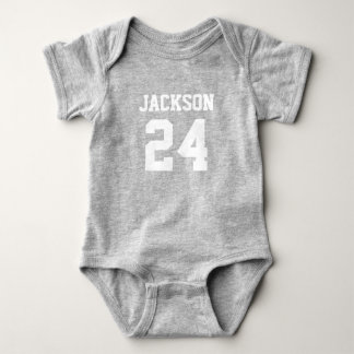 Body Baby Team Jersey Numéro et Monogramme