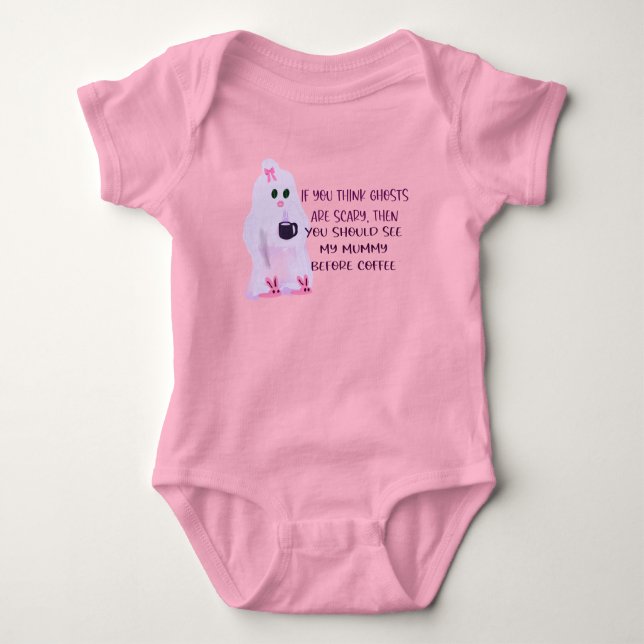 Body Baby undershirt , cute moms scary before coffee (Devant)