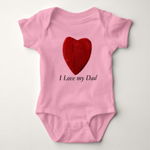 Body Babybody I Love my Dad coeur
