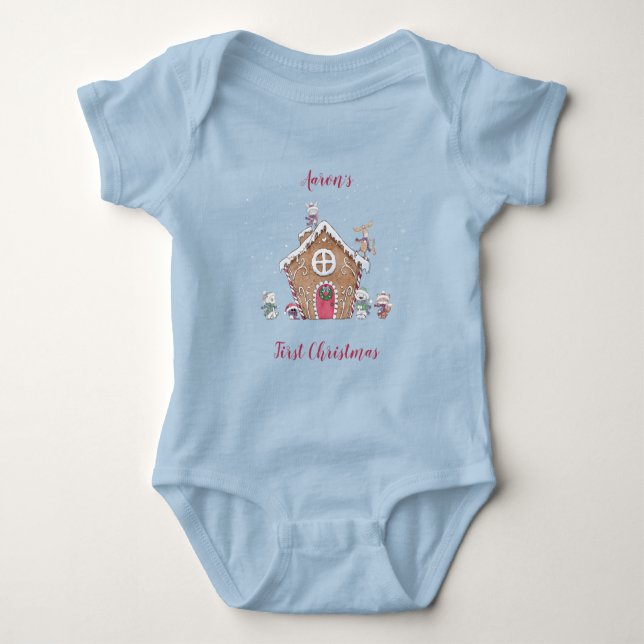 Body Baby's 1st Christmas Gingerbread Maison Patins sur (Devant)