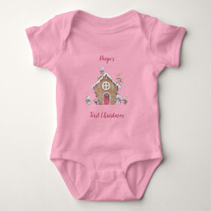 Body Baby's 1st Christmas Gingerbread Maison Patins sur