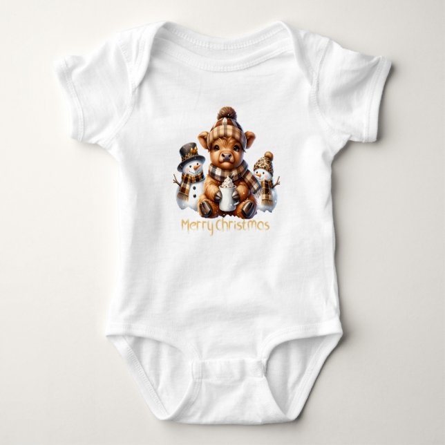 Body Baby's First Christmas Cow Bodysuit  (Devant)